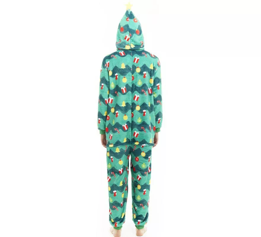 Disfraz o Pijama Árbol de Navidad con capucha para adulto