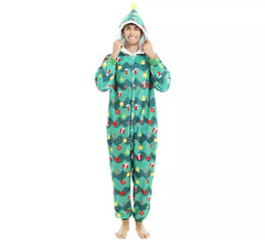 Adult Hooded Christmas Tree Costume or Pajamas