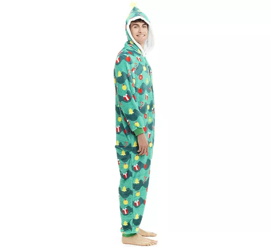 Translation missing: en.Disfraz o Pijama Árbol de Navidad con capucha para adulto