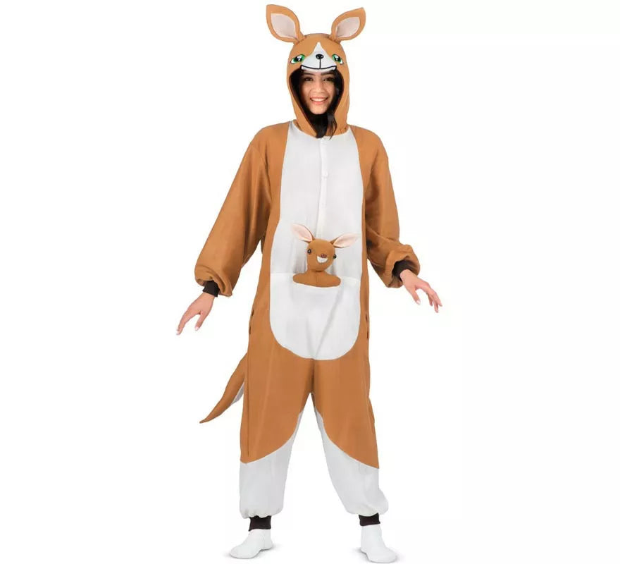 Translation missing: en.Disfraz o Pijama de Canguro con capucha y peluche para adulto