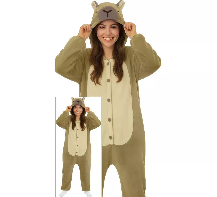 Disfraz o Pijama de Capibara para mujer