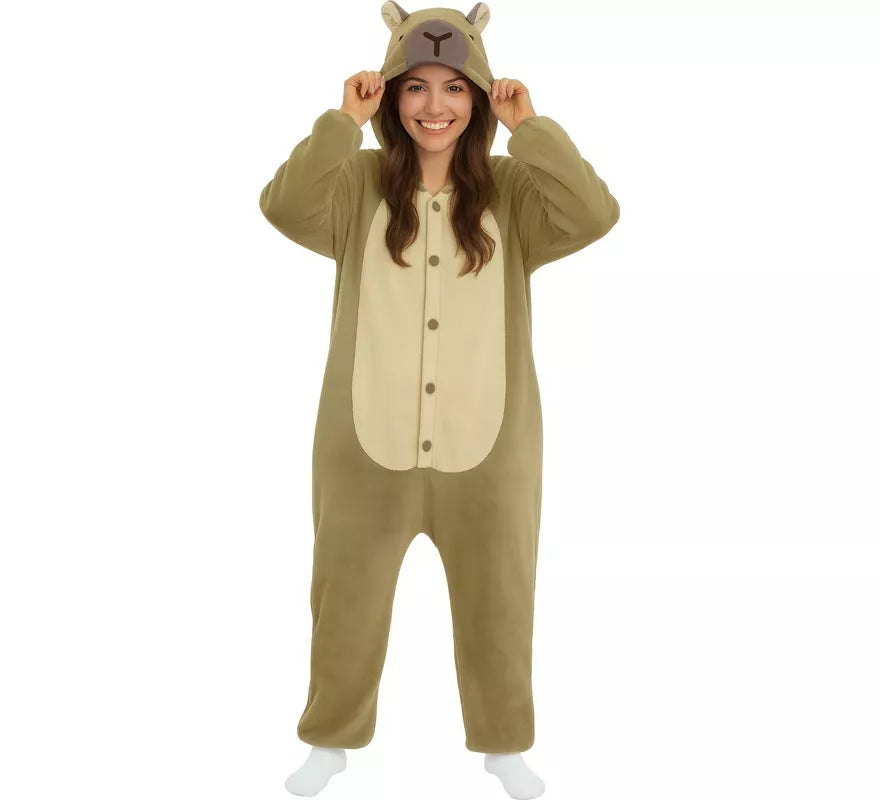 Translation missing: en.Disfraz o Pijama de Capibara para mujer