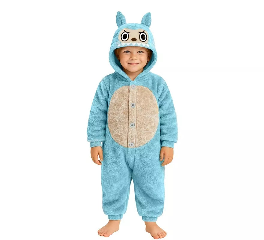 Disfraz o Pijama de Monstruo Lulú azul para niños