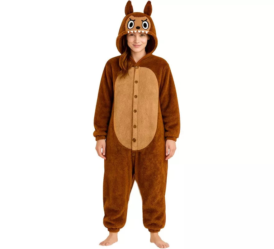 Translation missing: en.Disfraz o Pijama de Monstruo Lulú marrón para mujer