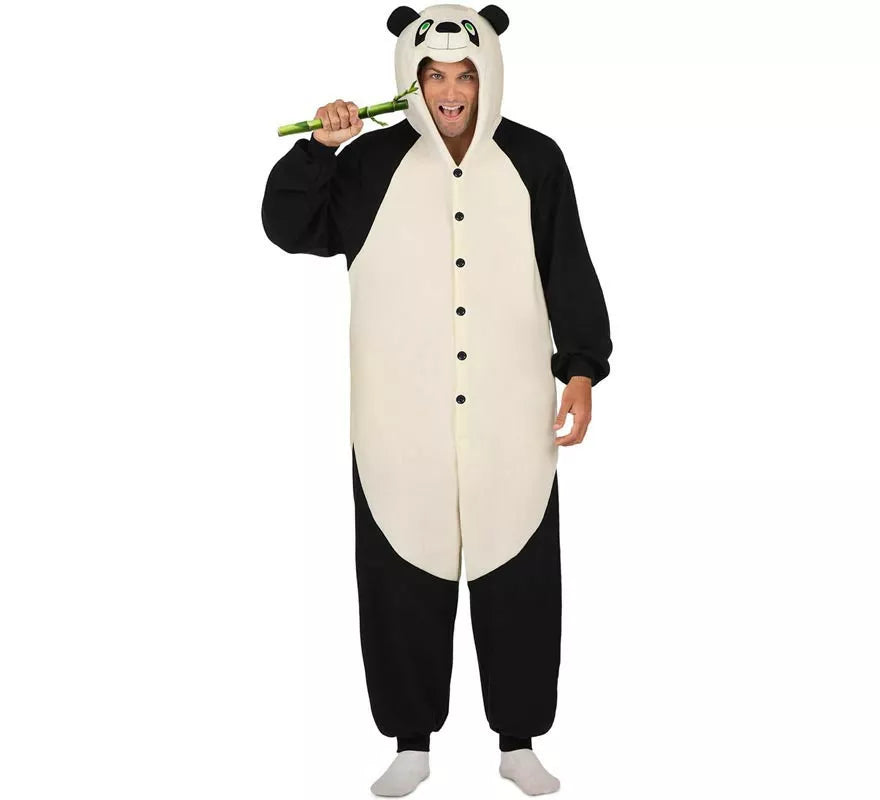 Disfraz o Pijama de Oso Panda con capucha para adulto