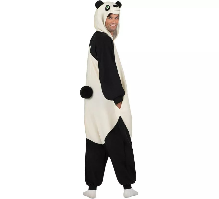 Disfraz o Pijama de Oso Panda con capucha para adulto