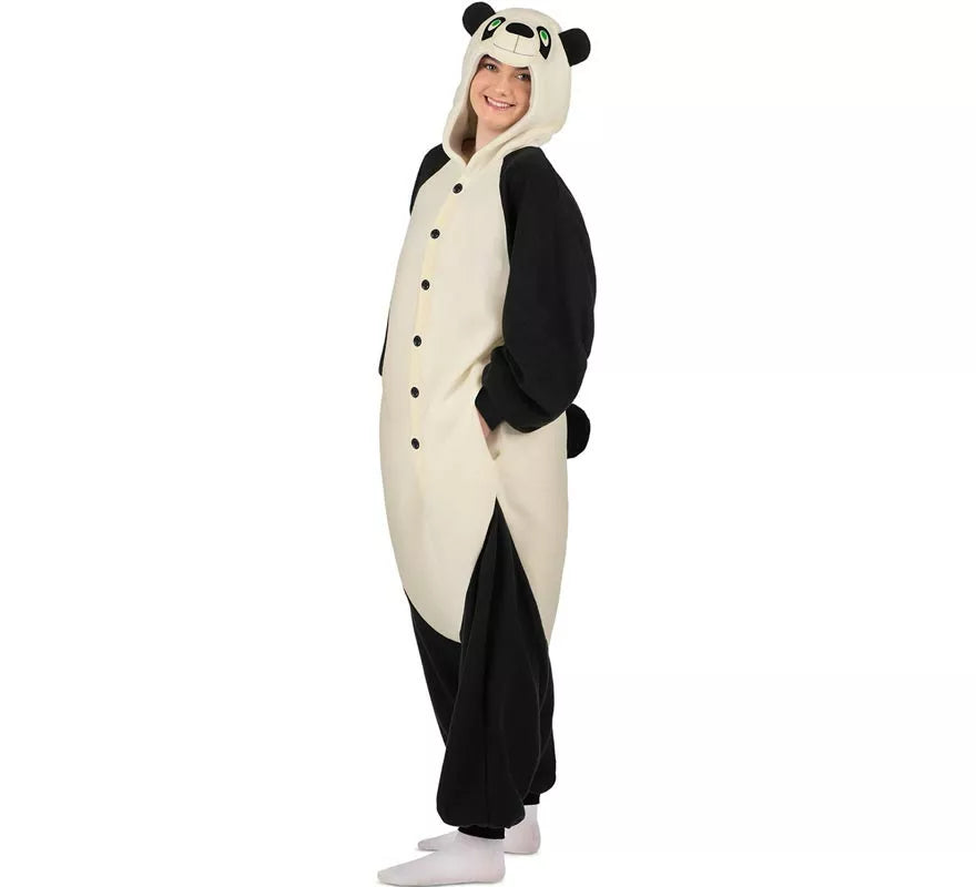 Disfraz o Pijama de Oso Panda con capucha para adulto