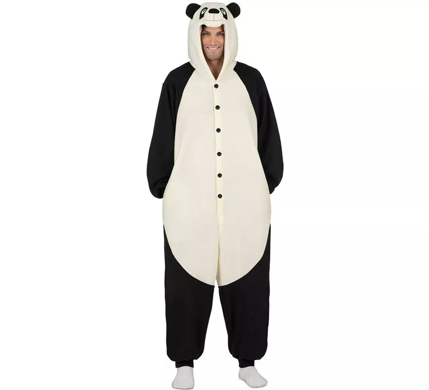 Translation missing: en.Disfraz o Pijama de Oso Panda con capucha para adulto
