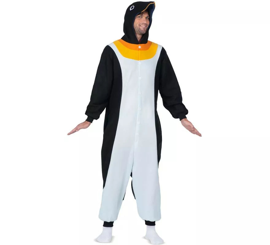 Disfraz o Pijama de Pingüino con capucha para adulto