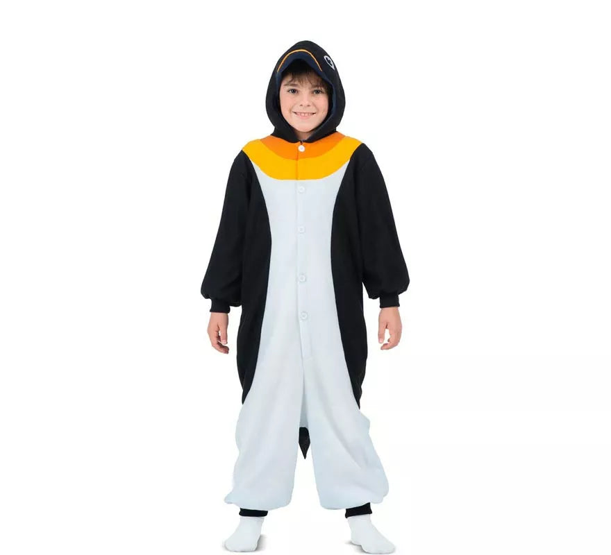 Disfraz o Pijama de Pingüino con capucha para niños
