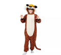 Disfraz o Pijama de Tigre oscuro con capucha para niños