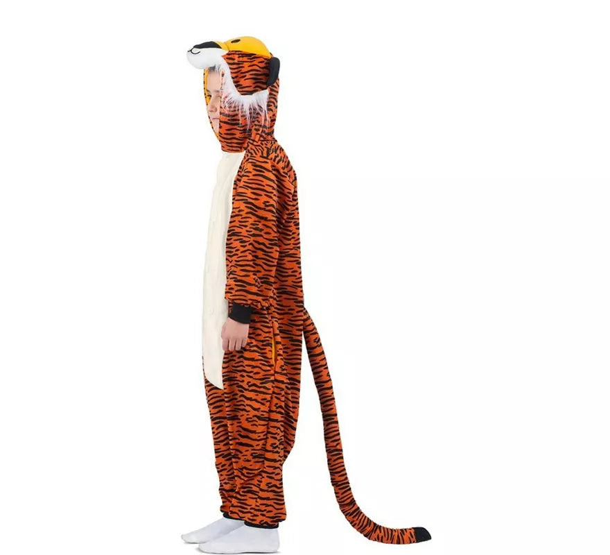 Translation missing: en.Disfraz o Pijama de Tigre oscuro con capucha para niños