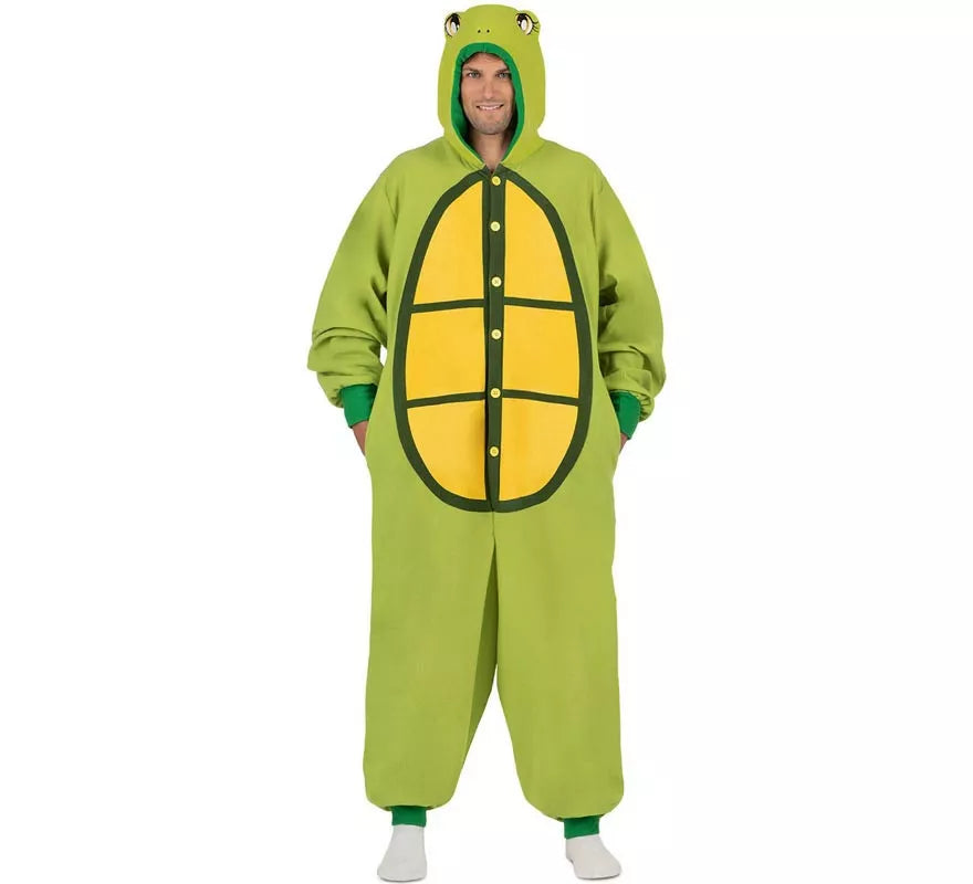 Translation missing: en.Disfraz o Pijama de Tortuga con capucha y cola para adulto