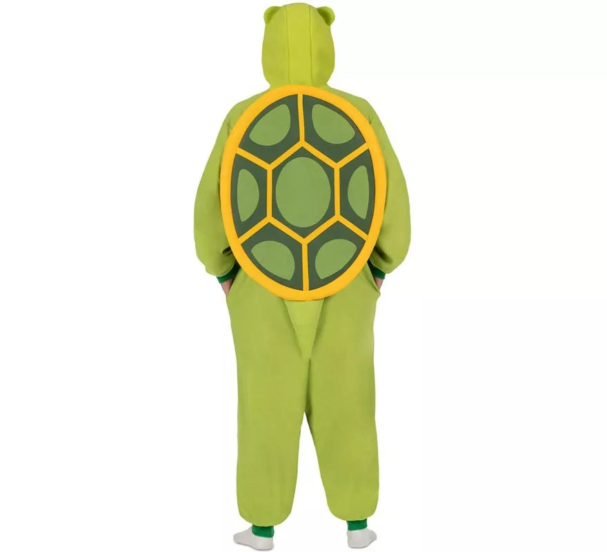 Disfraz o Pijama de Tortuga con capucha y cola para adulto