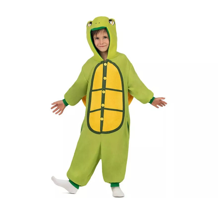 Translation missing: en.Disfraz o Pijama de Tortuga con capucha y cola para niños