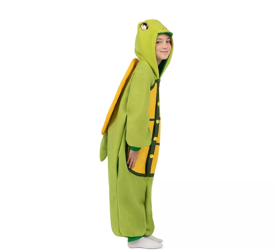 Translation missing: en.Disfraz o Pijama de Tortuga con capucha y cola para niños