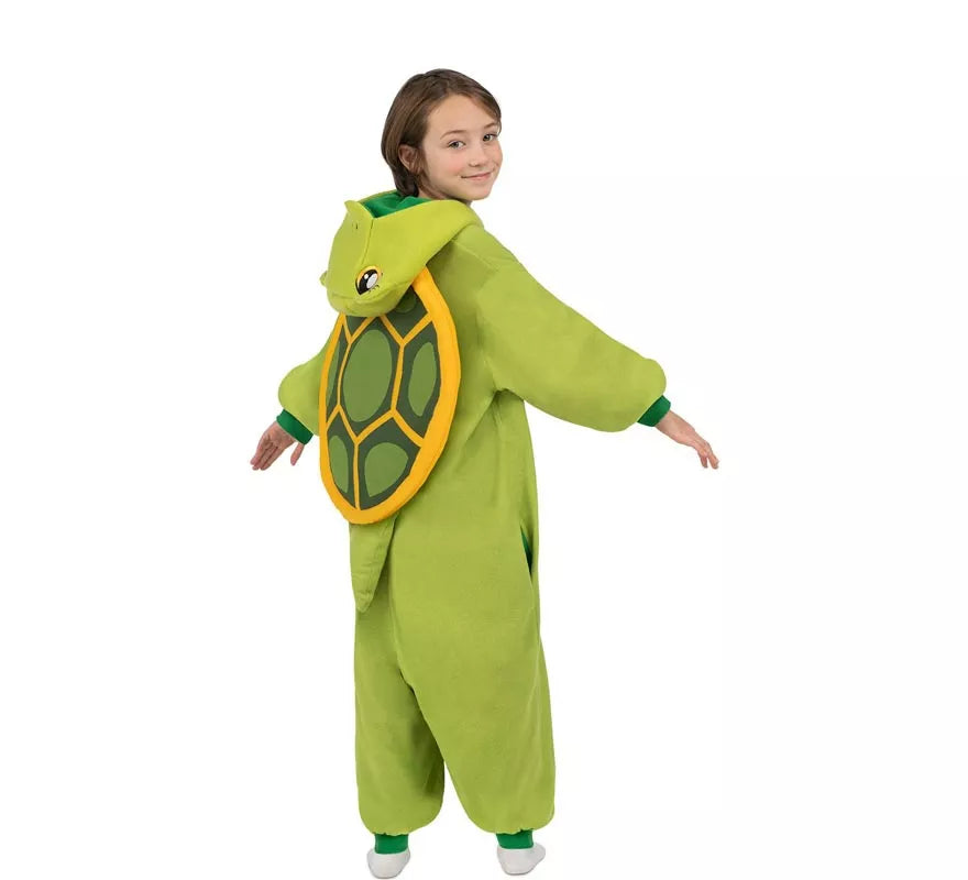 Disfraz o Pijama de Tortuga con capucha y cola para niños