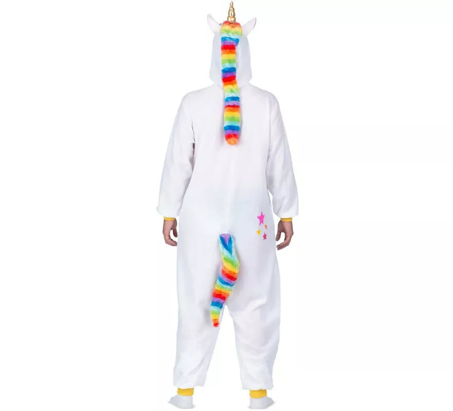 Translation missing: en.Disfraz o Pijama de Unicornio blanco con capucha para adulto
