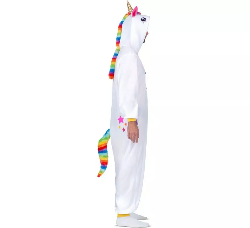 Translation missing: en.Disfraz o Pijama de Unicornio blanco con capucha para adulto