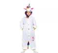 Disfraz o Pijama de Unicornio blanco con capucha para niños