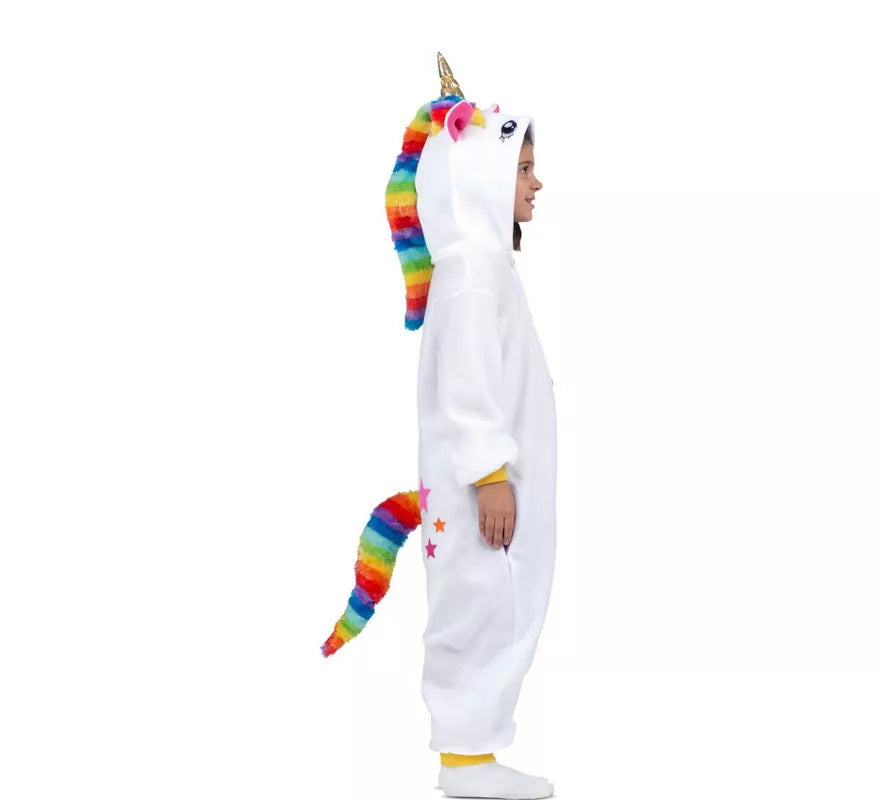 Translation missing: en.Disfraz o Pijama de Unicornio blanco con capucha para niños