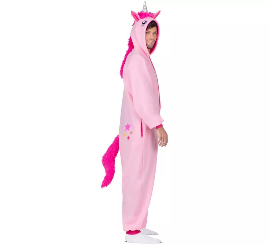 Translation missing: en.Disfraz o Pijama de Unicornio rosa con capucha para adulto