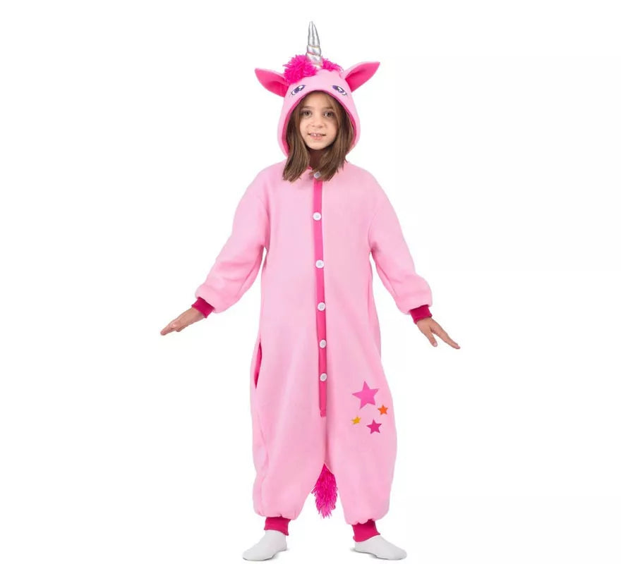Translation missing: en.Disfraz o Pijama de Unicornio rosa con capucha para niños