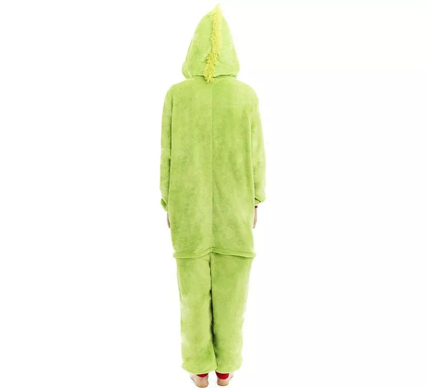 Disfraz o Pijama Duende Navideño verde para adulto