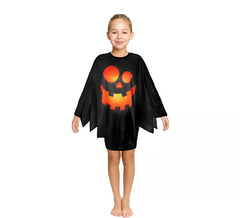 Black Happy Pumpkin Costume or Poncho for Children 65 cm