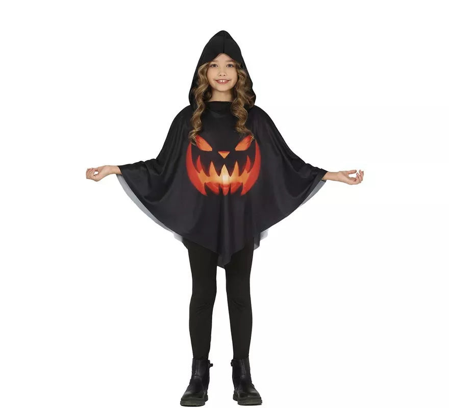 Disfraz o Poncho de Calabaza para niños