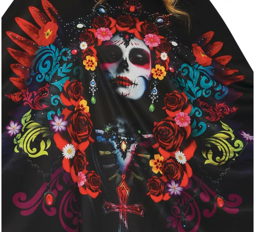 Disfraz o Poncho de Catrina para mujer