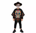 Disfraz o Poncho de Catrina para niños