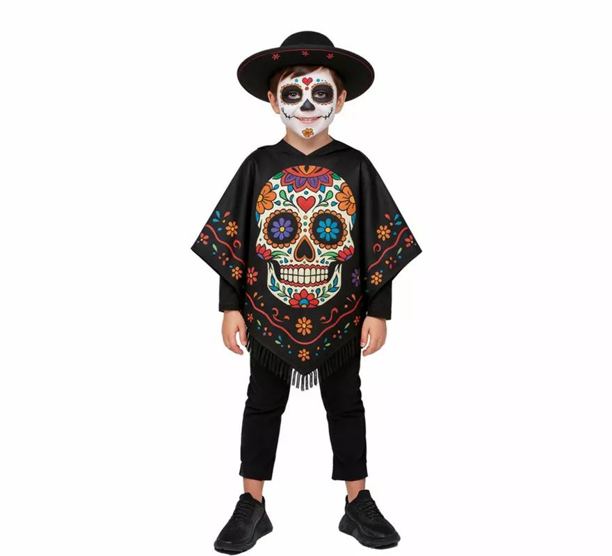 Translation missing: en.Disfraz o Poncho de Catrina para niños
