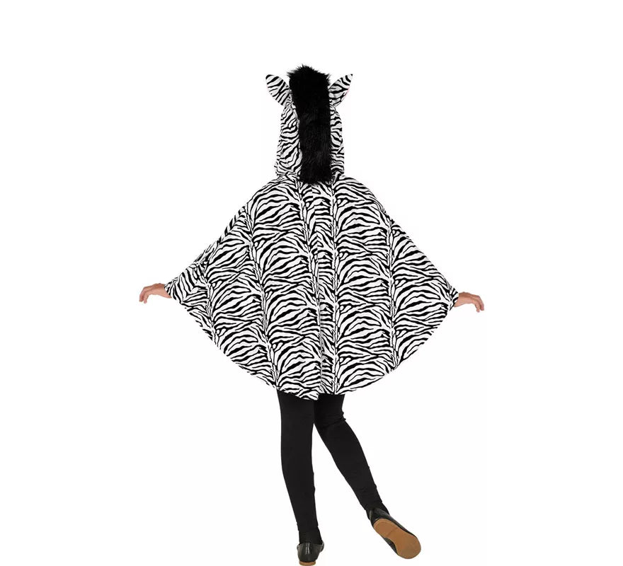 Translation missing: en.Disfraz o Poncho de Cebra con Capucha para niños