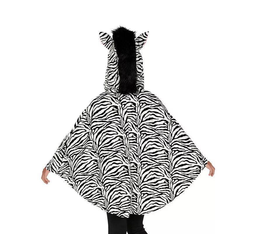 Translation missing: en.Disfraz o Poncho de Cebra con Capucha para niños