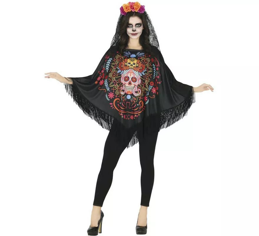 Translation missing: en.Disfraz o Poncho de Día de los Muertos para mujer