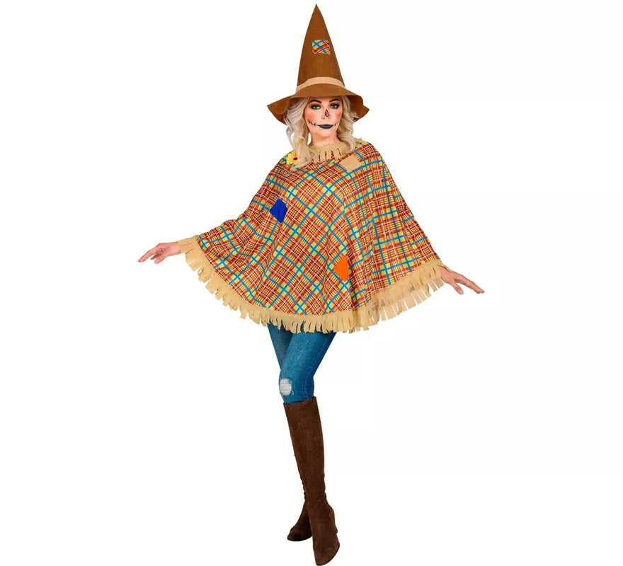 Translation missing: en.Disfraz o Poncho de Espantapájaros con Sombrero para adulto