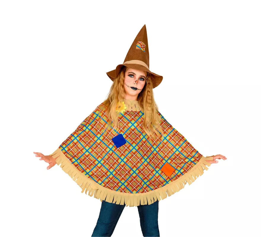 Translation missing: en.Disfraz o Poncho de Espantapájaros con Sombrero para niños