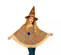 Disfraz o Poncho de Espantapájaros con Sombrero para niños