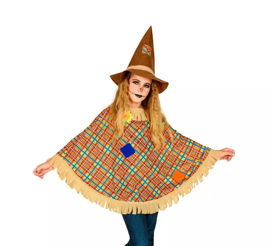 Translation missing: en.Disfraz o Poncho de Espantapájaros con Sombrero para niños