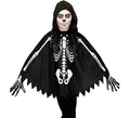 Disfraz o Poncho de Esqueleto para niña