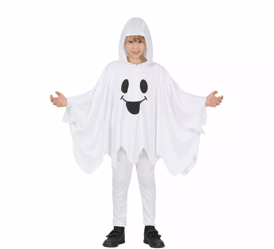 Translation missing: en.Disfraz o Poncho de Fantasma Sonriente para niños