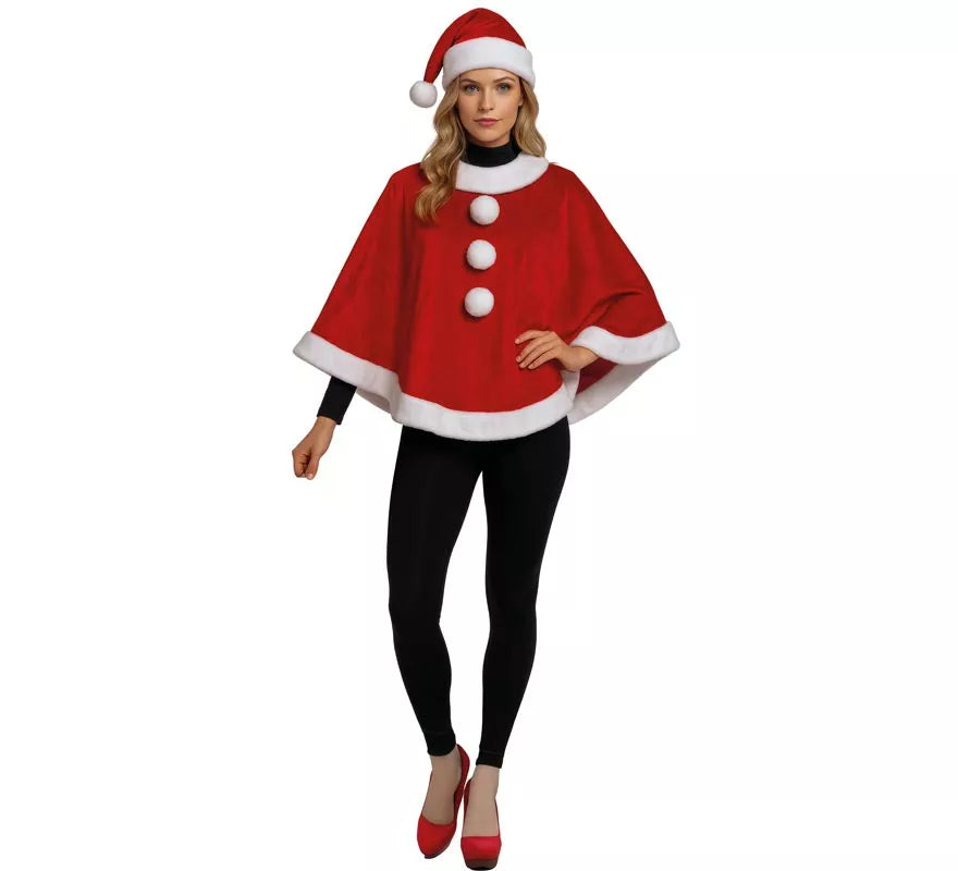 Translation missing: en.Disfraz o Poncho de Mamá Noel para mujer