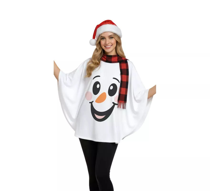 Translation missing: en.Disfraz o Poncho de Muñeco de Nieve para mujer