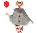 Disfraz o Poncho de Payaso Aterrador para adultos