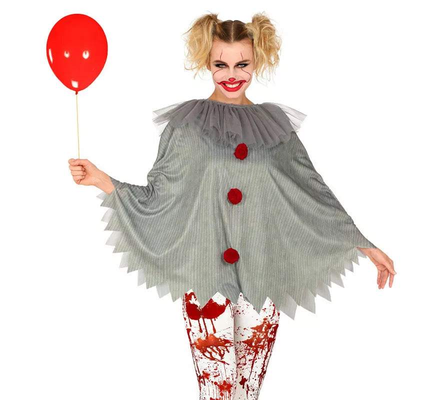 Translation missing: en.Disfraz o Poncho de Payaso Aterrador para adultos