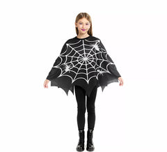 Creepy Spiderweb Costume or Poncho for Girls