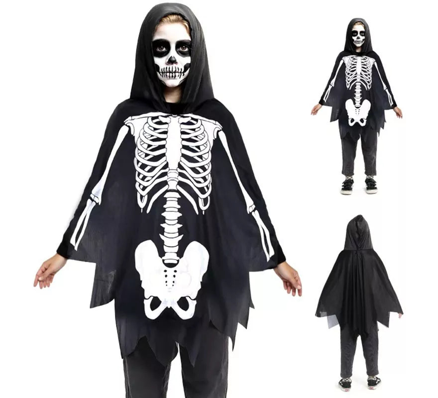 Disfraz o Poncho Esqueleto Infantil