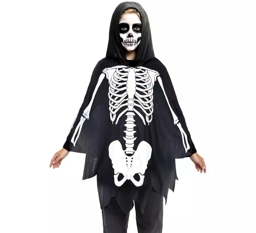 Disfraz o Poncho Esqueleto Infantil