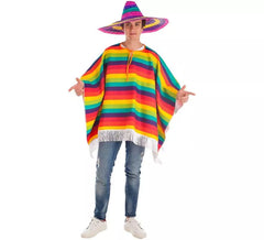 Rainbow Mexican Costume or Poncho